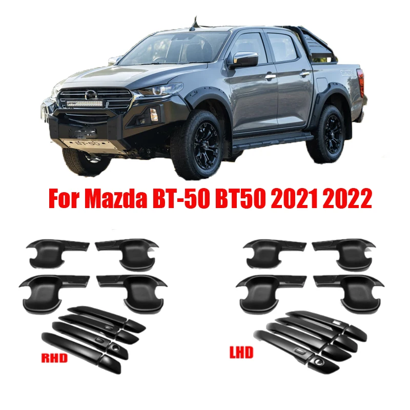 For Mazda BT-50 BT50 2021 2022 LHD RHD  ABS Car External Door Handle Catch Cover Door Bowl Protection Trim Sticker