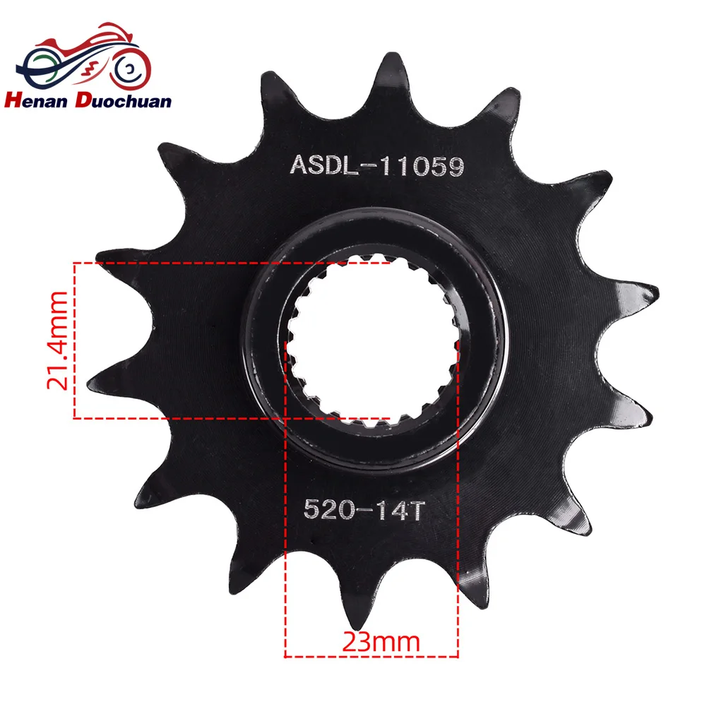 520 14T Front Sprocket for Yamaha YFM250 Raptor 2008-2013 ATV Counter Shaft Gear 45# Steel Transmission Parts YFM250R
