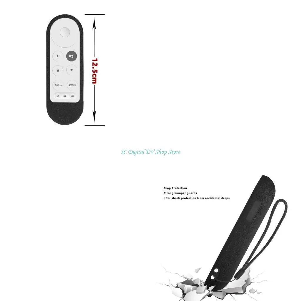 

E74D Protect Case for Chromecast-Google Remote Lightweight Sleeve Shockproof C