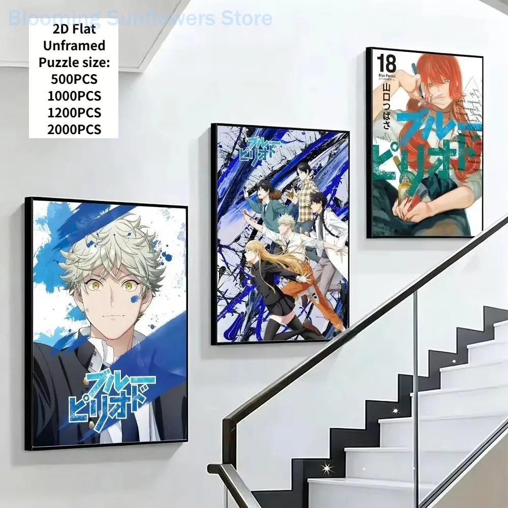 Jigsaw Puzzle 1000 Pieces Anime Blue Period Painting Paper Puzzle for Adults,  Relaxing Game, Christmas & Birthday Gift
