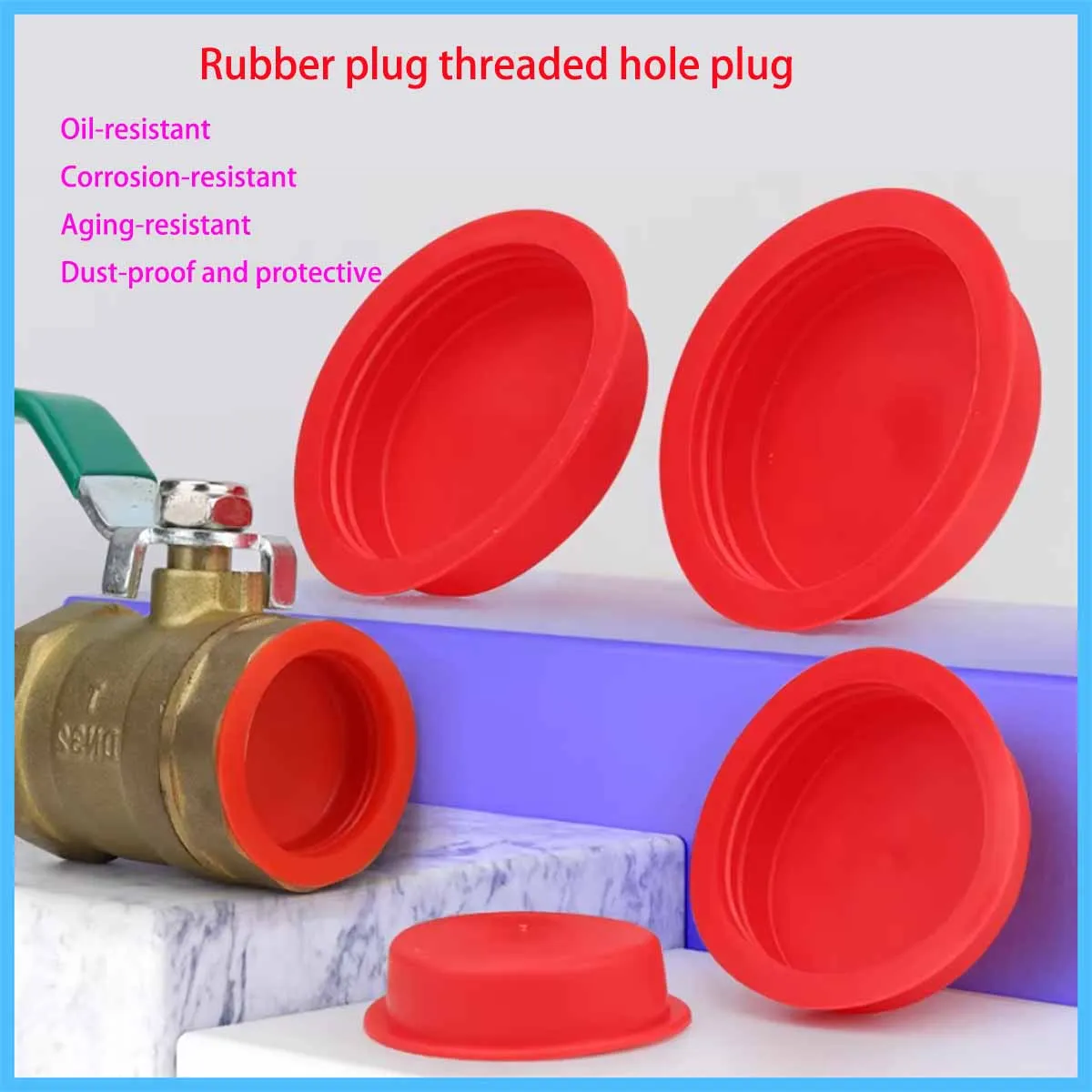 

Red PVC rubber hole plug cylinder plastic plug cover screw nut protective sleeve 5/6/8-60MM