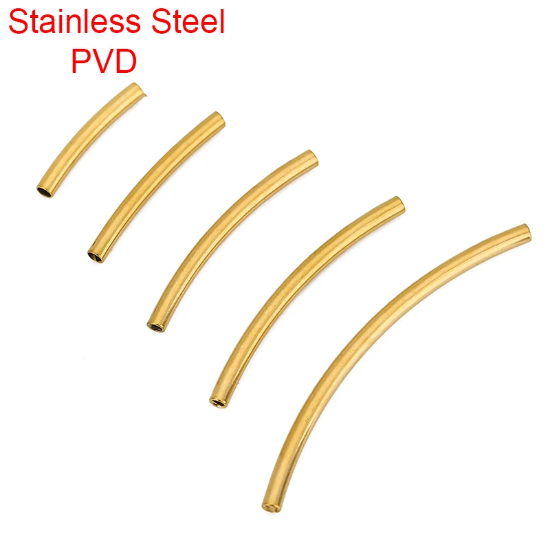 10pcs 15mm 20mm 25mm 30mm 40mm Stainless Steel Tube Beads PV