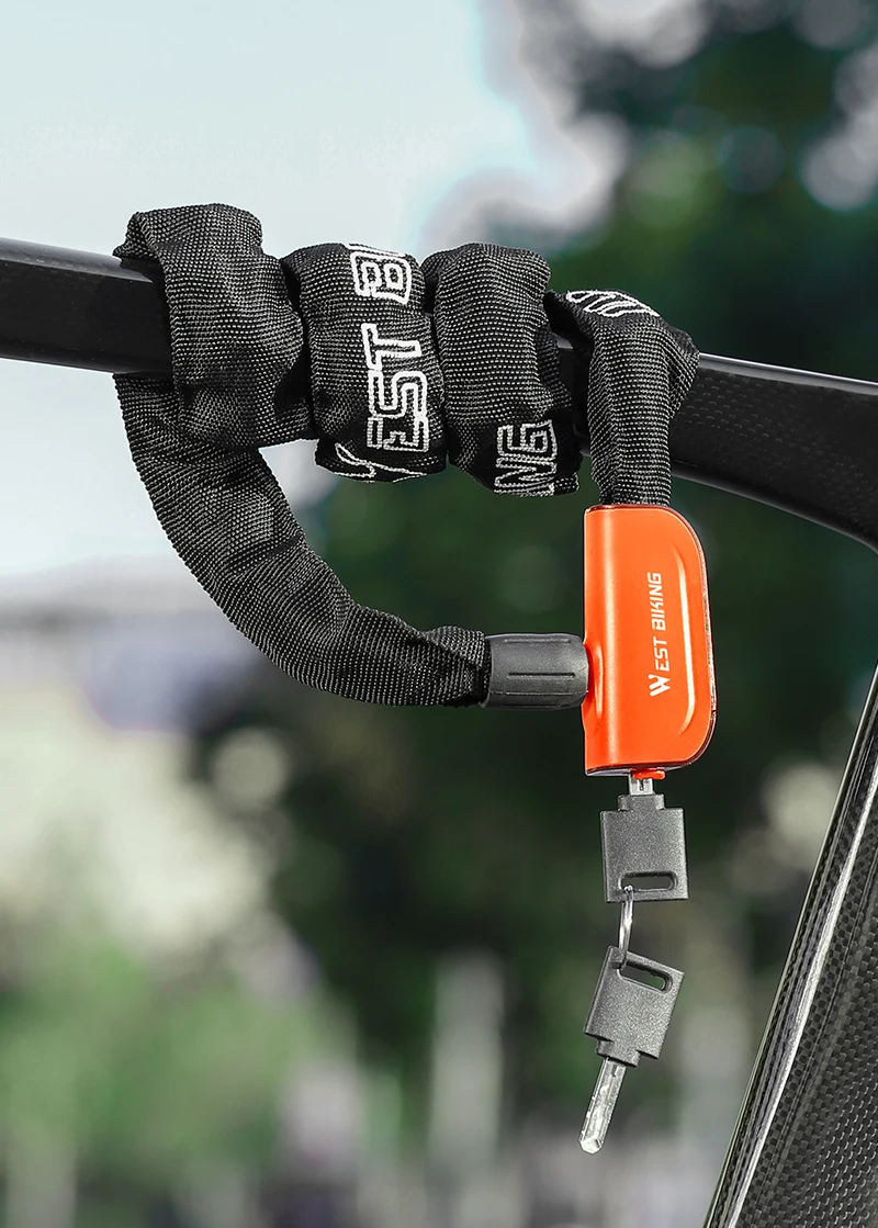 WEST BIKING Fahrradkettenschloss, Zinklegierungskern, One-Touch, schlüssellos, leicht, staubdicht, Abdeckung für MTB, Rennrad, E-Bike, Sicherheitszubehör – Detail 13