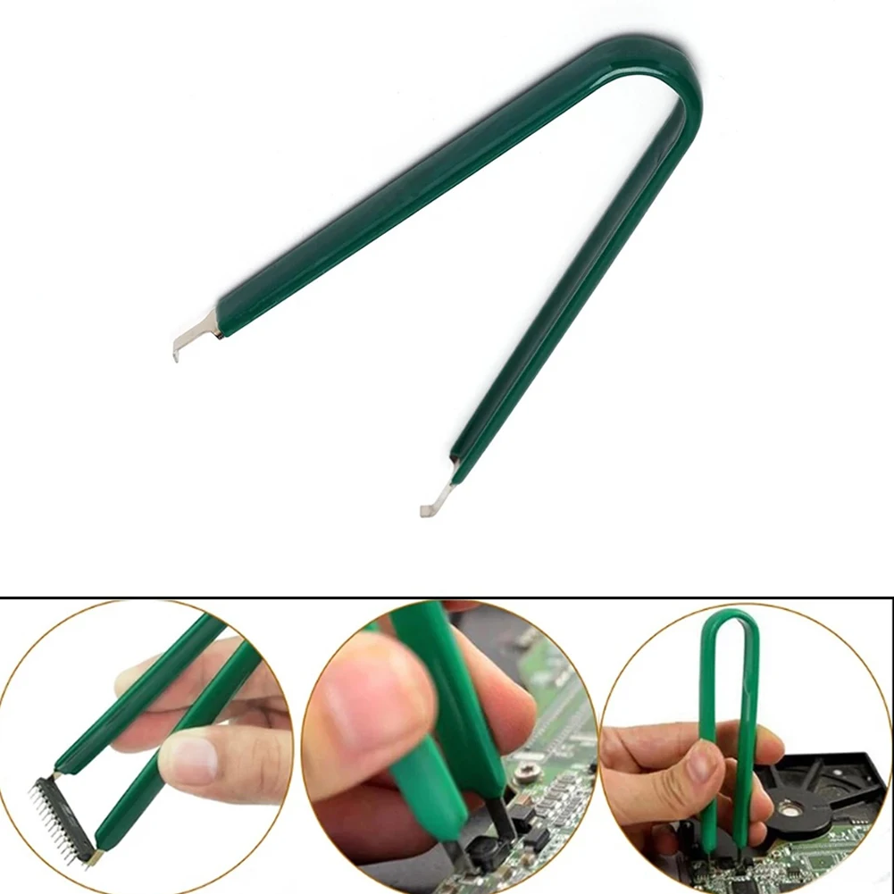 Reliable U Type Flat IC Chip Protect Plier ROM Circuit Board Extractor Removal Puller Set for TV / DVD / PC Technicians