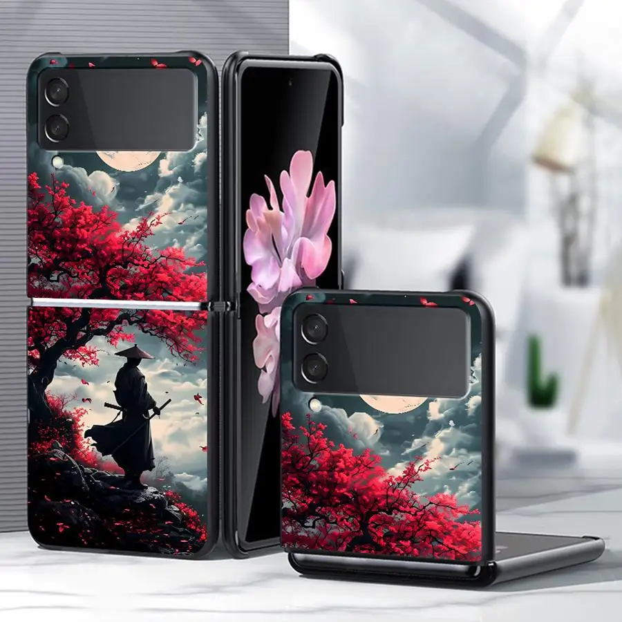 Cartoon Exquisite Swordsman Phone Cover Case for Samsung Galaxy Z Flip 8 Flip5 Z Flip 7 6 5 4 3 Flip7 FE Flip4 Flip6 Flip3