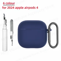 silicone case for Airpods 4（2024）/Apple AirPods 4 with Active Noise Cancellation earphone Cases with cleaning kit for Airpods 4