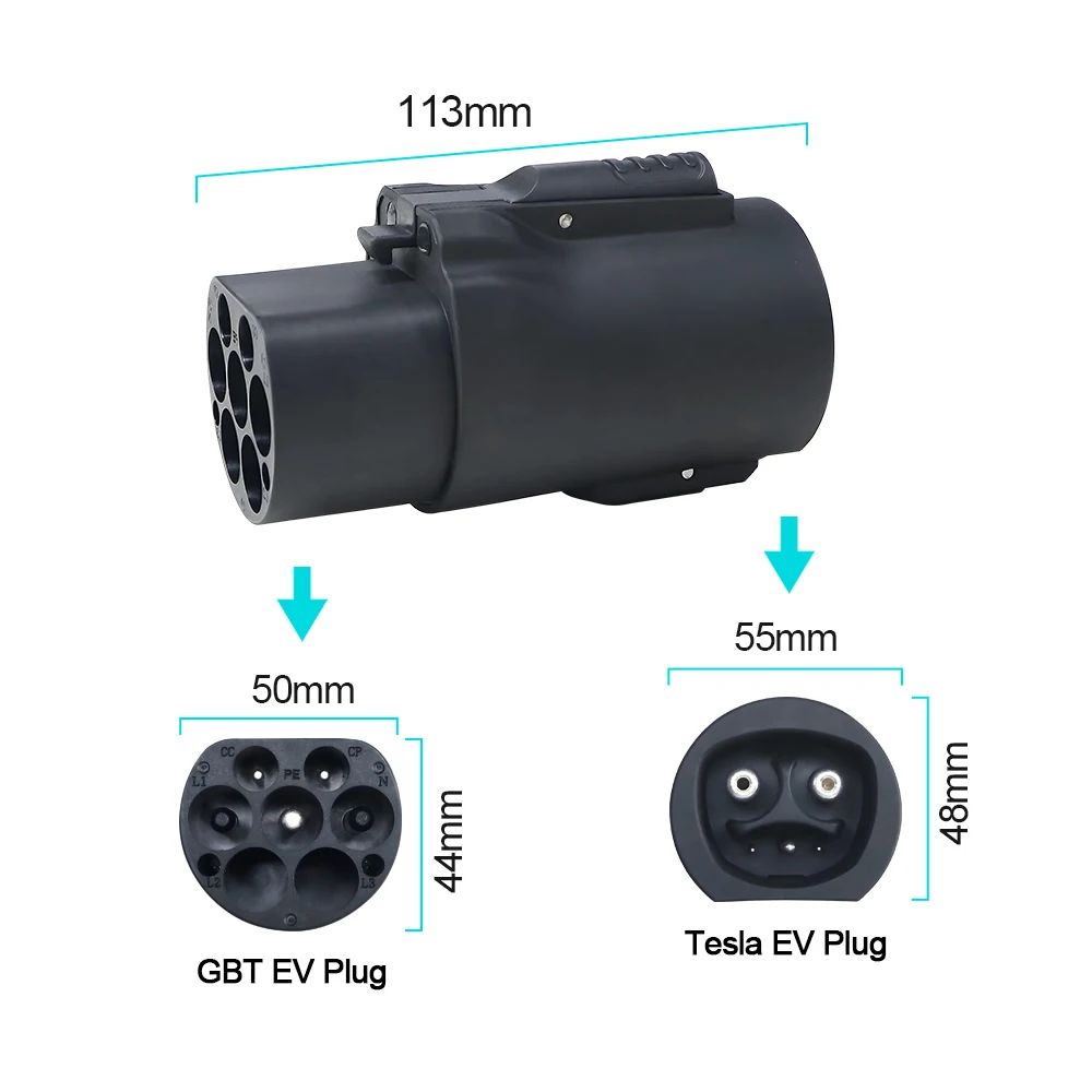 GOODCELL EV Adapter 32A Fit for Tesla To GBT Adapter Charging Connector Fit with all GBT Standard Cars