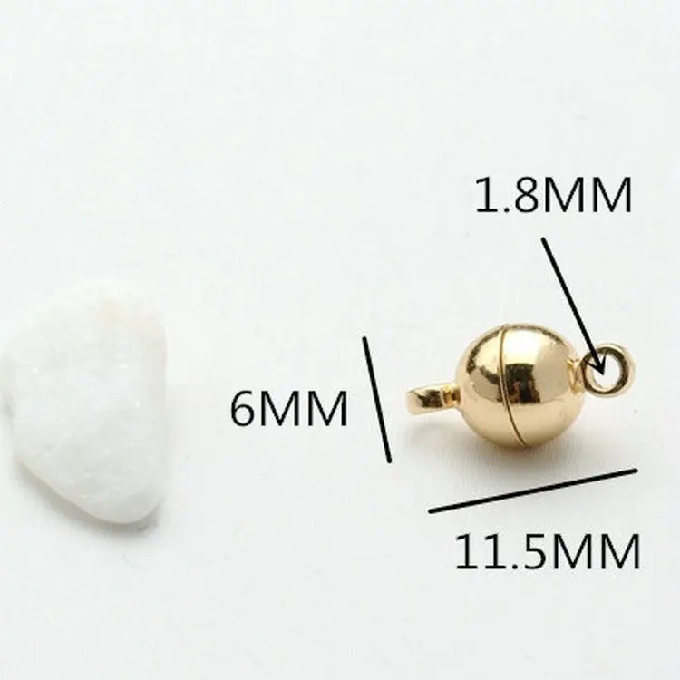 6*11MM 8*14MM 14K Gold Farbe Überzog Messing Magnetische Armband Spange Perlen Hohe Qualität für Diy Schmuck, Die Entdeckungen Zubehör