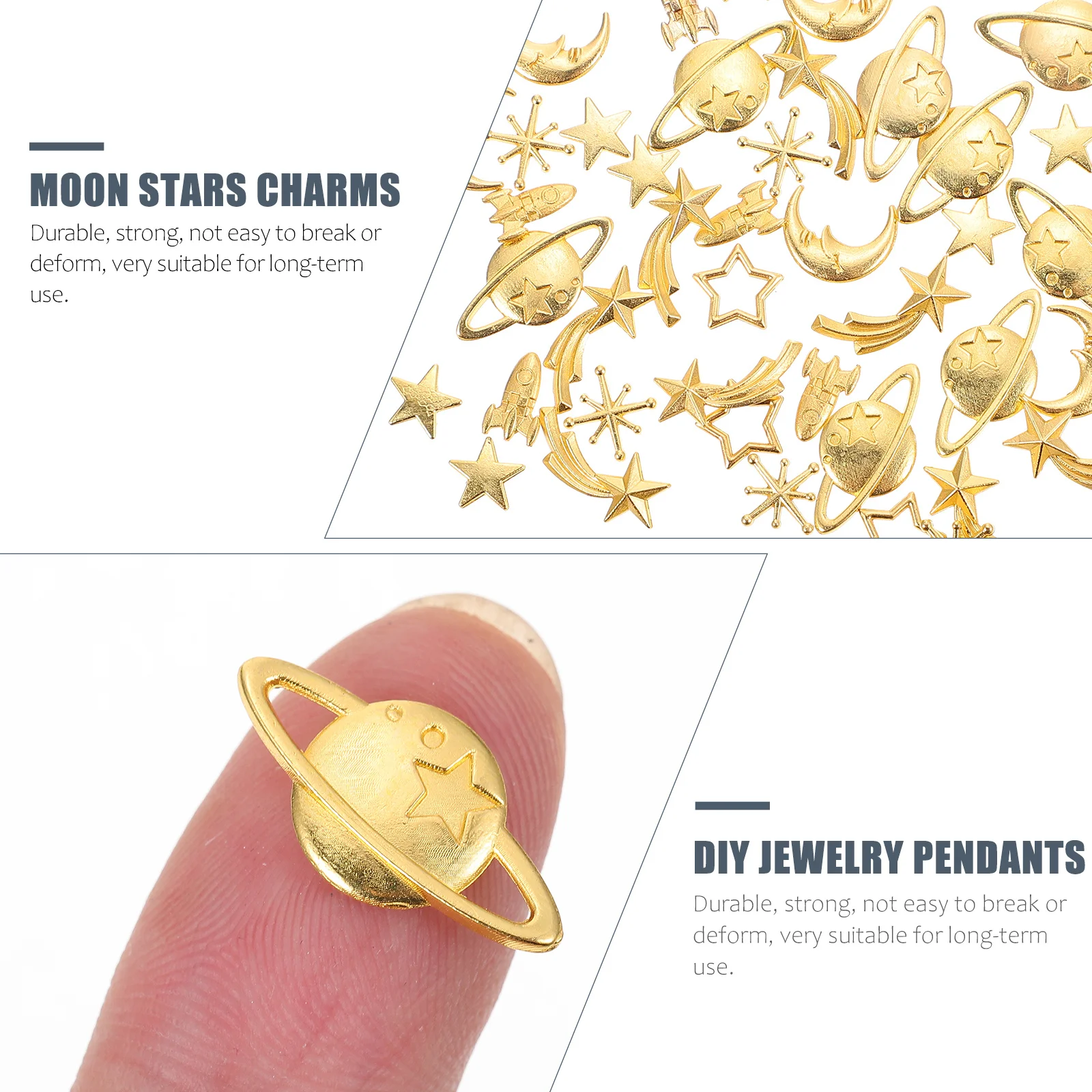 

70Pcs Moon Stars Charms Alloy Jewelry Making Accessories DIY Pendants Theme Craft Supplies Moon Stars Charms