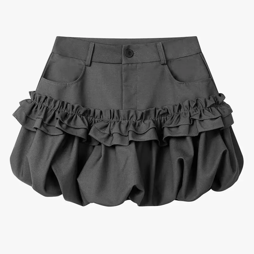 

2026 New Sweet Girl Bud Short Skirt New Design Cake High Waist Thin Skirt