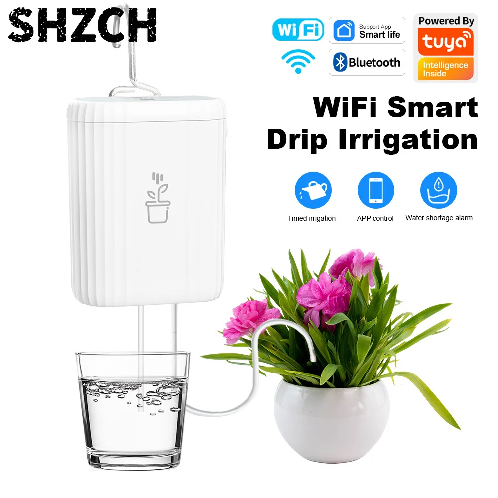 WiFi Smart Drip Irrigation Automatic Garden Plant Flower Watering System Sprinkler Drip Irrigation Device Pump Timer Tool