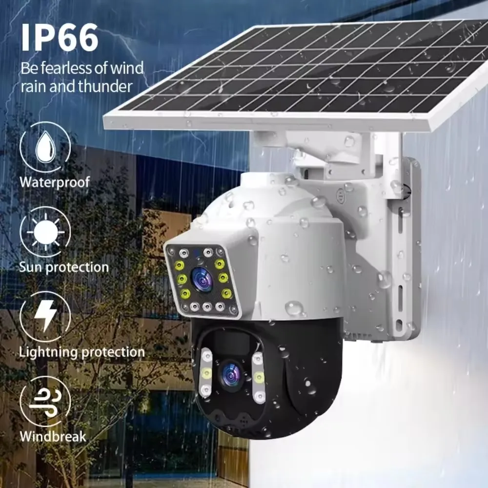 4G V360PRO solar camera outdoor for SIM card solar closed circuit for TV PTZ camera 1080P Wireless Solar Security  Battery Power