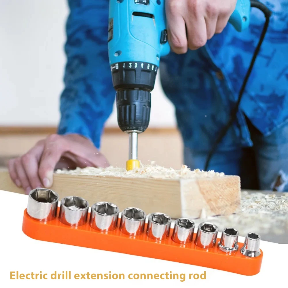 KATWAY 9-Piece Electric Tool Accessory Set – 5–13mm Hex Socket Heads with 6.35mm Square Drive Adapter HH-AA403
