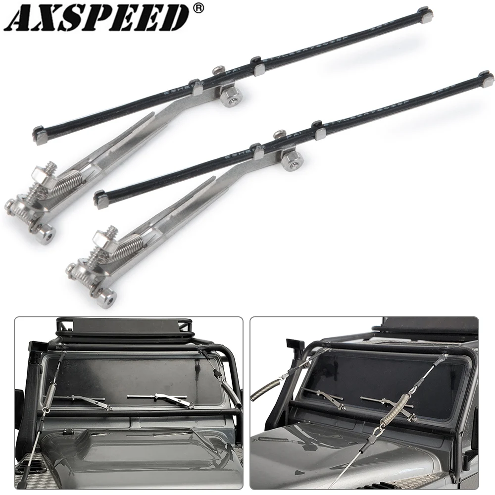 AXSPEED Scheibenwischer aus Metall für AXIAL SCX10 TRX4 Defender Bronco 1/10 RC Crawler Auto Dekorationsteile