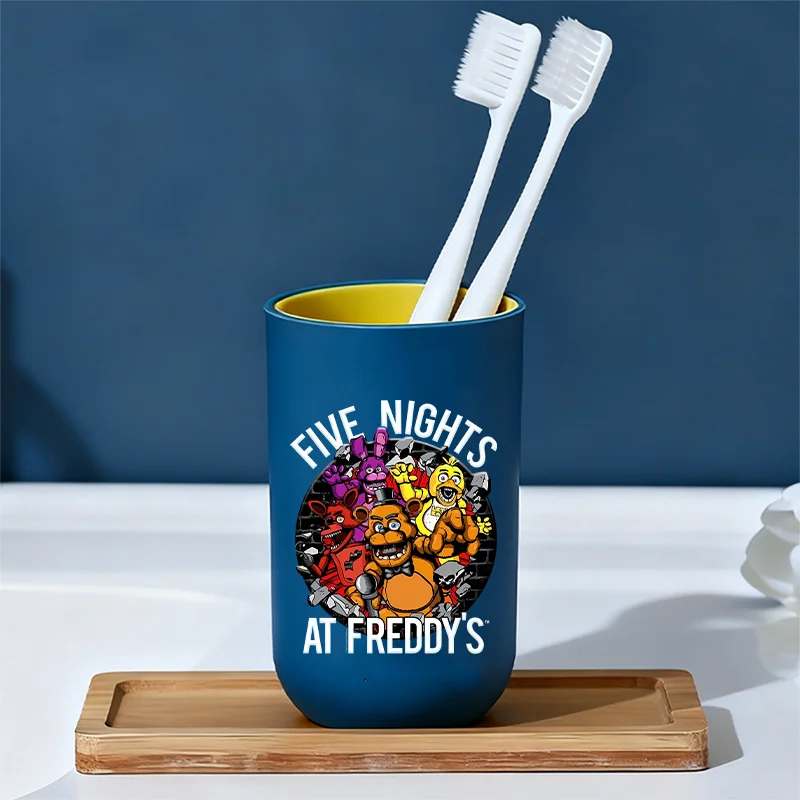 Five Nights At Freddys Print Bathroom Tumblers Shower Room Products Household Toothbrush Cup Travel Accessories Mouthwash Cups