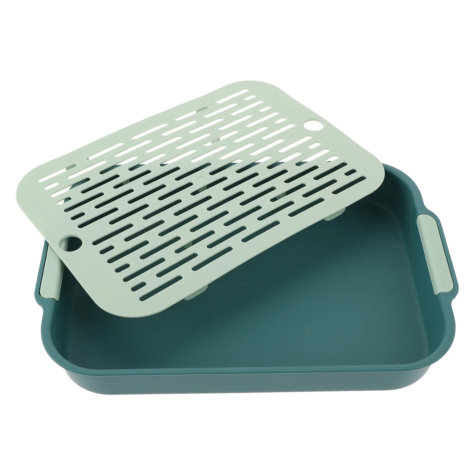 Plastic Bunny Potty Rectangle Rabbit Litter Box Non-Slip Base Safe for Hamster Litter Box Bunny Cage Toilet Training