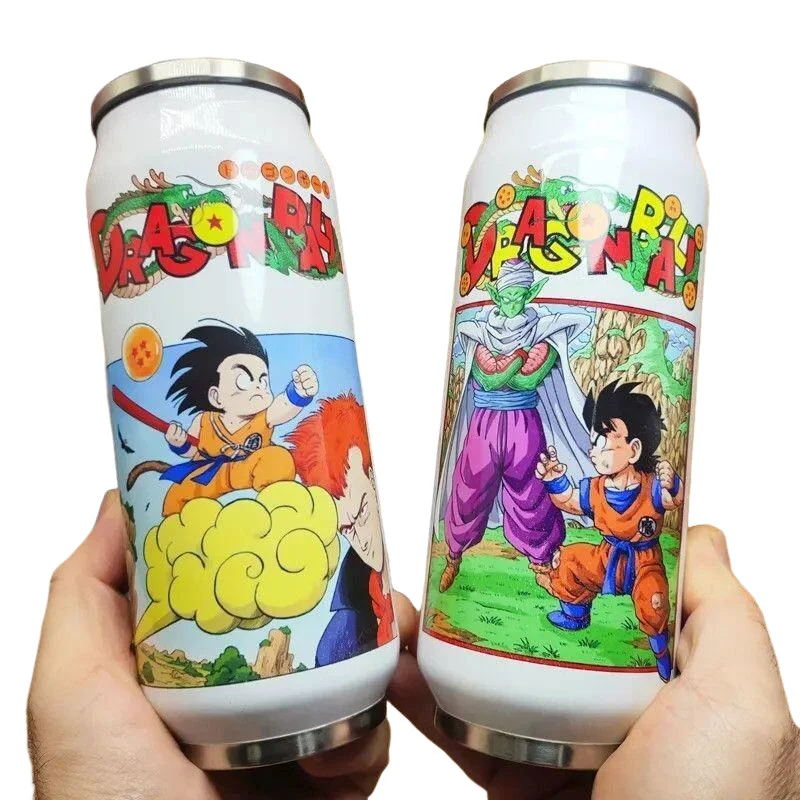 Botella de Agua con Aislamiento de Acero Inoxidable 304 con Forma de Lata de Dragon Ball Vegeta, Regalo de Anime para Niños y Niñas para Uso Diario, Hogar y Viajes