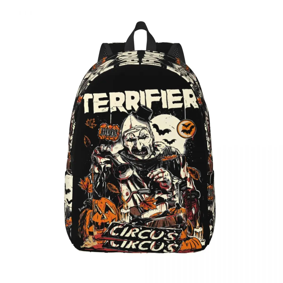 Terrifier Horror Movie Halloween Backpack Sports Student Hiking Travel The Clow Film Daypack for Men Women College Shoulder Bag