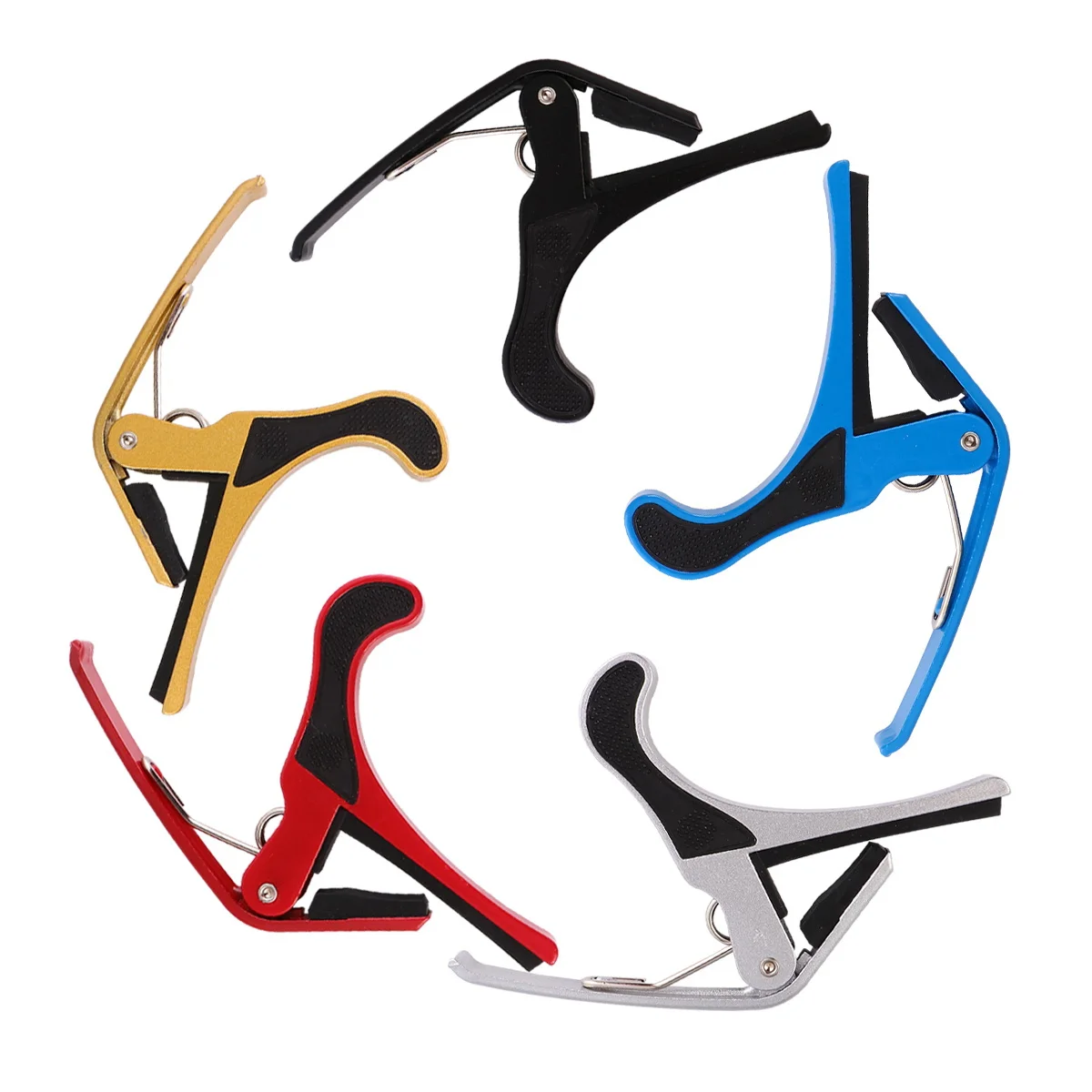 5 قطعة كابو الغيتار للخشب الشعبي الصوتي الكلاسيكي الغيتار الكمان القيثارة البانجو مندولين الإفراج السريع مشبك معدني دائم على كابو #4