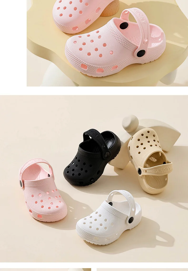 2026 Kinder Sommer Strand-Sandalen Unisex Lässige Garten-Clogs Outdoor Sandalen mit breiter Zehenbox für Mädchen Rutschfeste Haus- und Duschpantoffeln – Detail 15