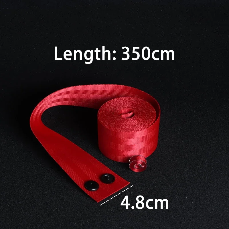 Auto 3.6 Meters Strengthen Seat Belt Webbing Fabric Racing Car Modified Seat Safety Belts Harness Straps Standard Certified 3C