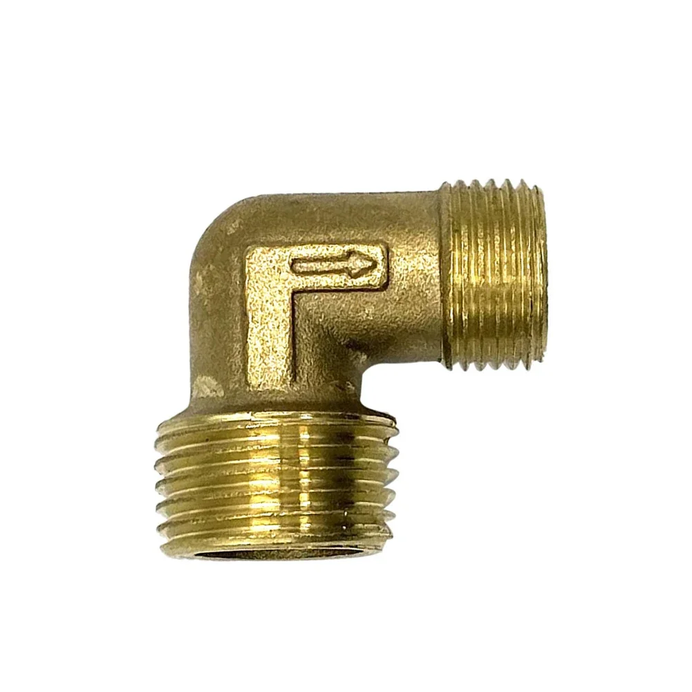 Air Compressor Fittings Brass 20.5*16.5mm Male Thread 90 Deg Check Valve Elbow Coupler For Oil-Air Compressor