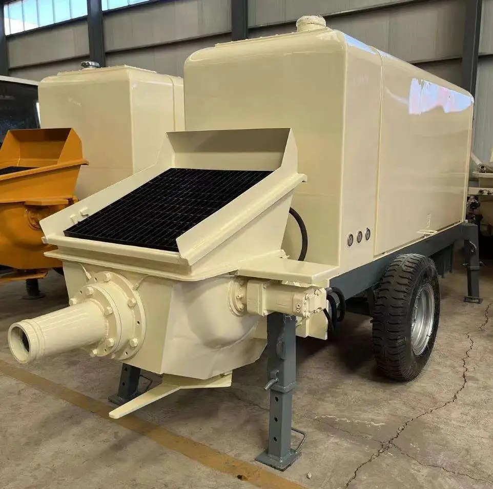 عالية الأداء آلة مضخة الخرسانة اسطوانة Hbts15/8/15 مضخة الخرسانة الديزل نقل خلاط الخرسانة ذاتية التحميل مع مضخة