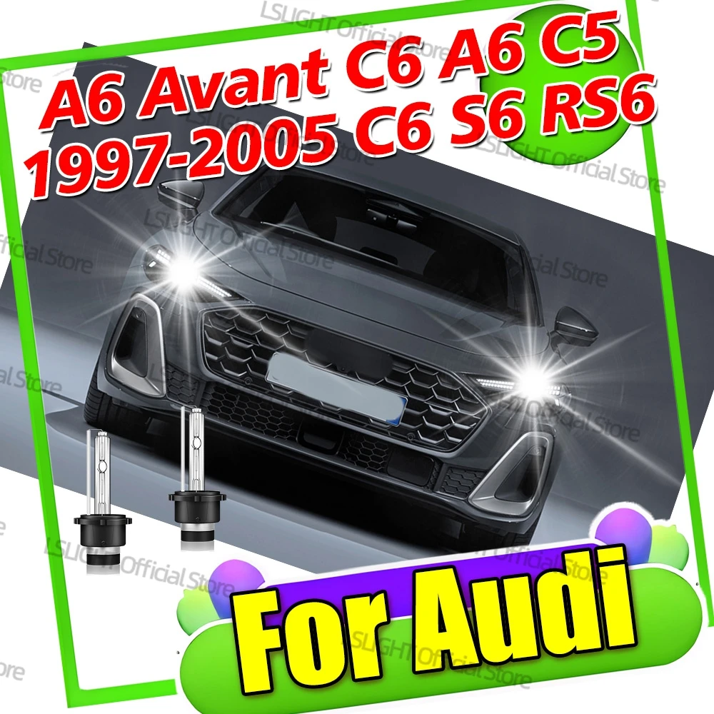 

2x HID D2 D2S Headlight 12V 35W Head Lamps For Audi A6 Avant C6 A6 C5 1997-2005 C6 S6 RS6 HID Xenon 6000K 8000K 10000K Plug&Play