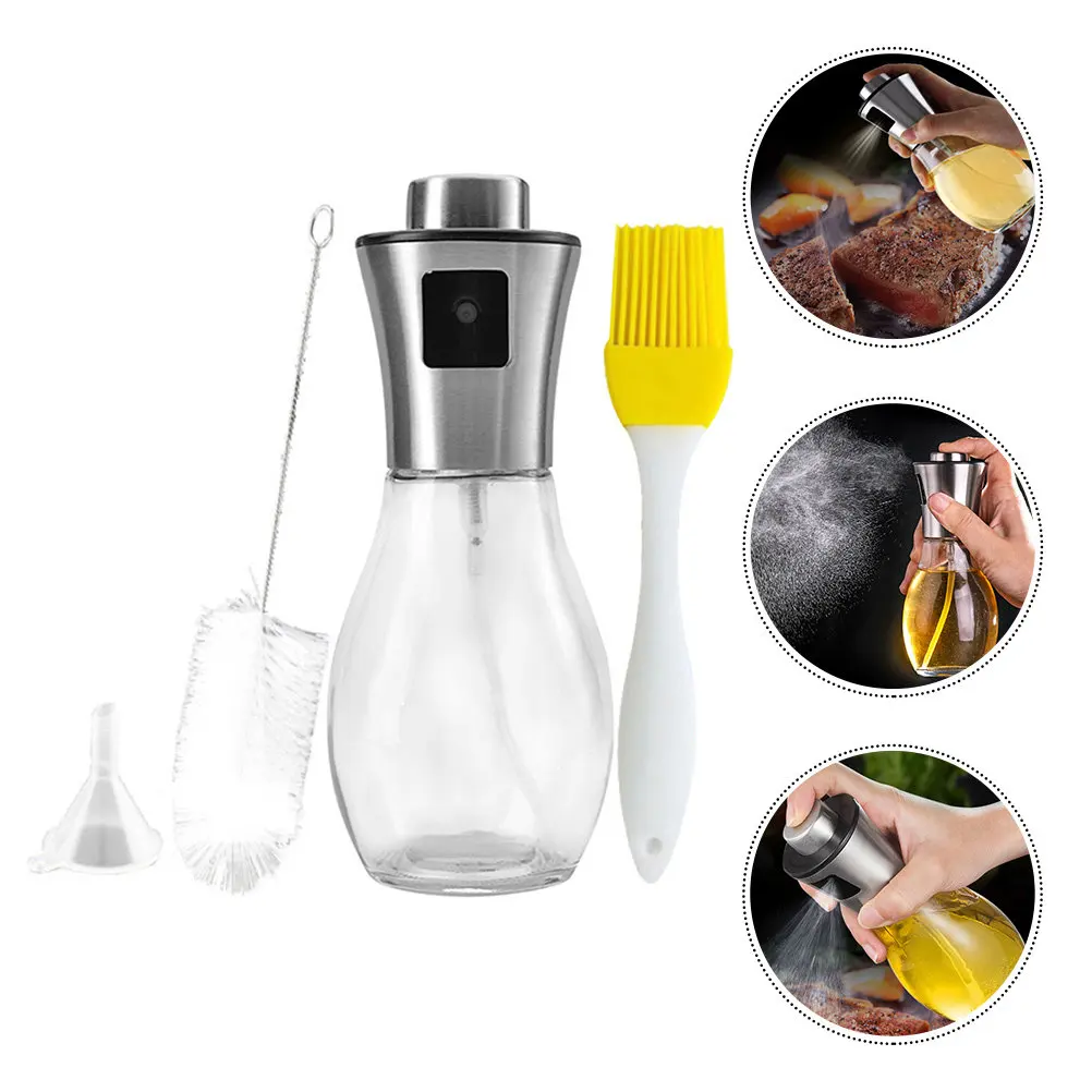 

2Sets Oil Sprayer Bottle Kitchen Storage Oil Dispenser Manual Spray Bottle for Bbq Cooking Salad Baking Grill Supplies