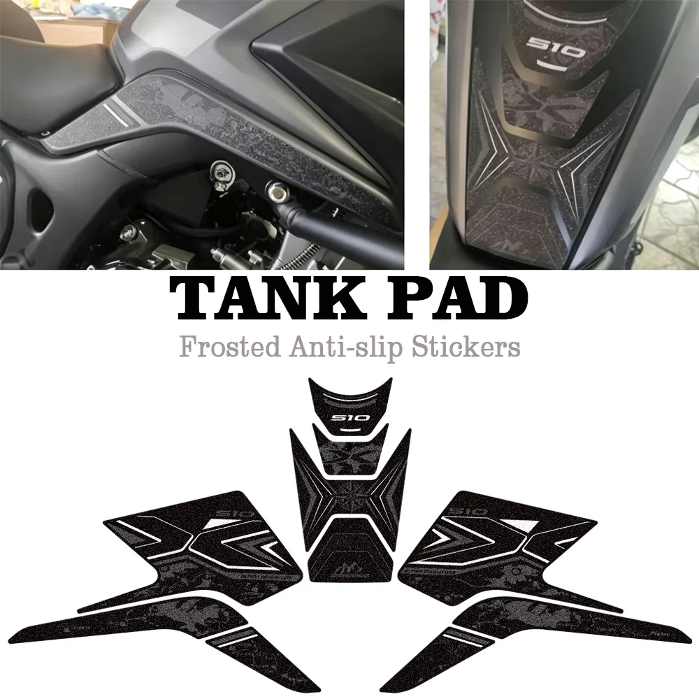 For Kove 500X 510X 525X 500 510 525 X Adventure Explore Motorcycle Fuel Tank Stickers Gas Oil Protect Pad Frosted Decals