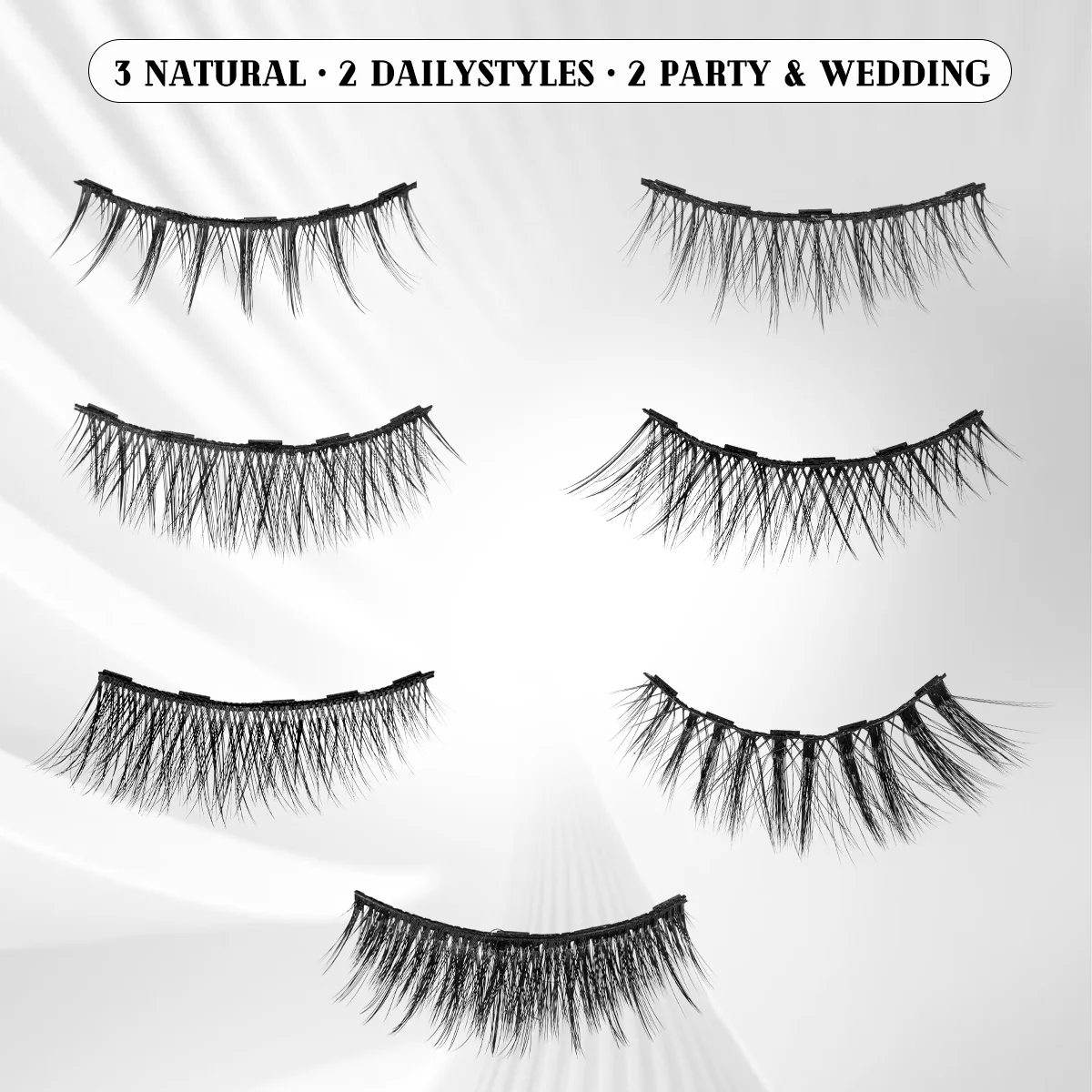 SEXYSHEEP 7 쌍 자기 속눈썹 아이 라이너 족집게 키트 자연 만화 거짓 속눈썹 확장 재사용 가능한 메이크업 도구