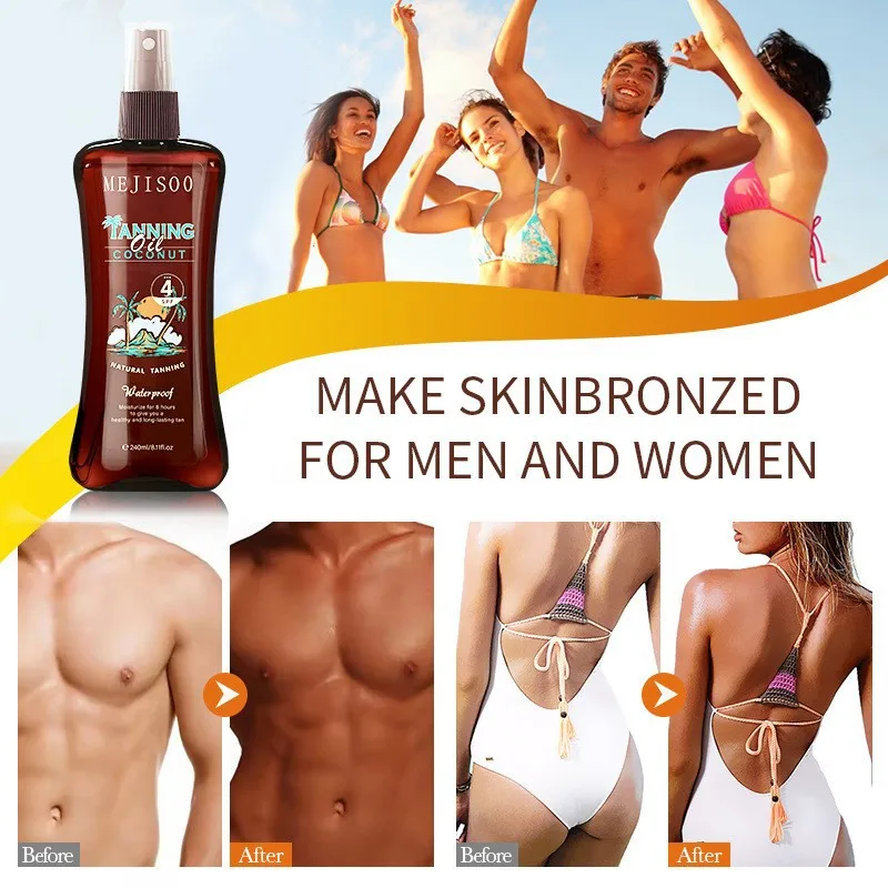 240ml Coconut Tanning Oil Sunless TannersIntensifying Oil Sunless TannersIntensifying Oil Moisturizing New Summer Products