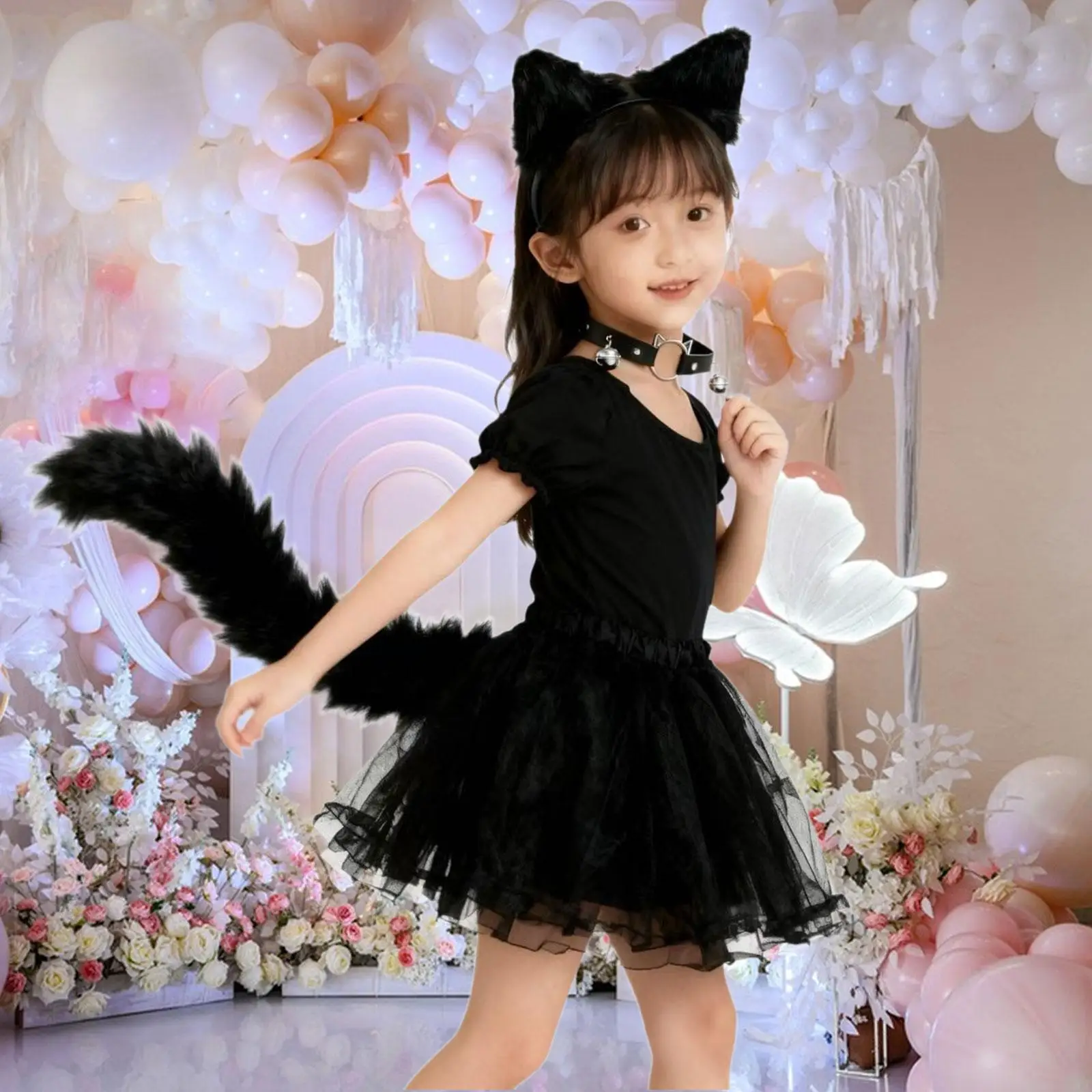 مجموعة عصابة رأس وذيل من القطيفة على شكل آذان حيوانات لعروض مسرح كرنفال عيد الميلاد