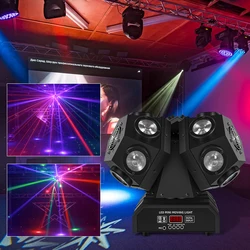 Three head beam shaking head light KTV stage bar burst flash disco three arm rotating laser light 18*10W