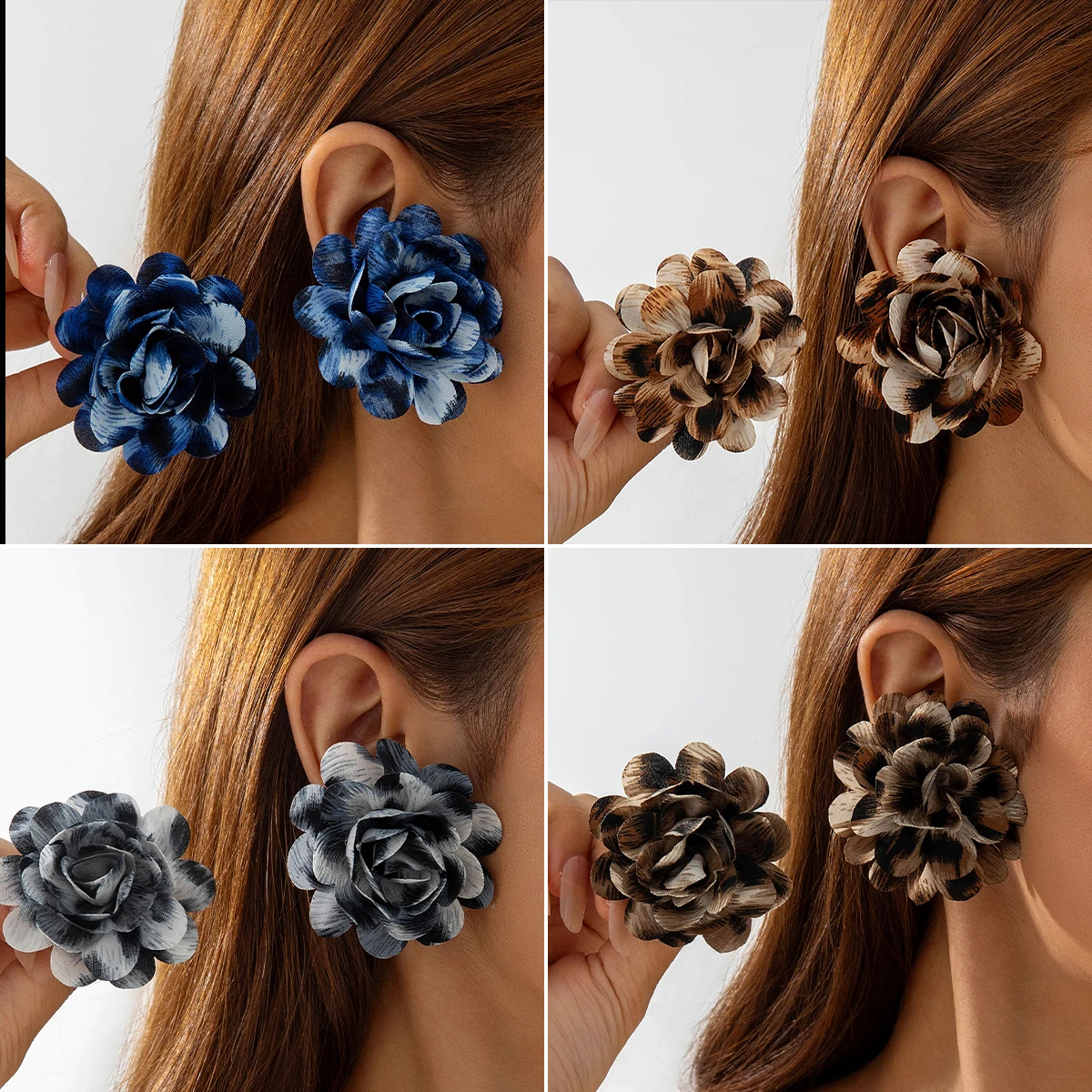 

Большие серьги-гвоздики Tocona в богемном стиле с леопардовым принтом и цветами для женщин и девушек, модные, роскошные, винтажные, сказочные, для свадьбы и вечеринок, ювелирные украшения