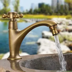 Single Cold tap Antique Brass Deck Mounted Basin faucet cold faucet Single Cold Basin Faucet Out door  Faucet