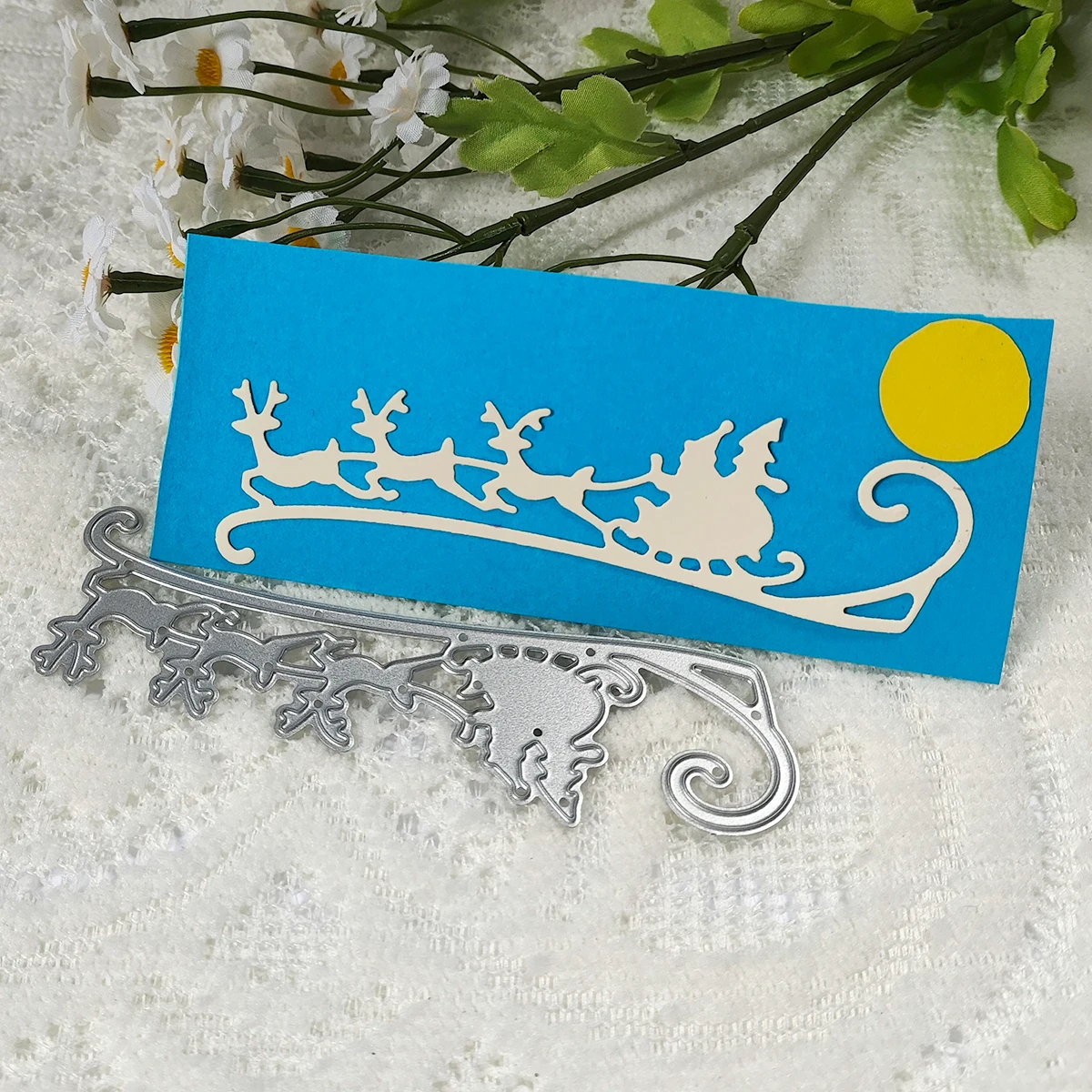 Choinka bałwan i szklana butelka na wino wycinki Scrapbooking Santa Claus Sled przezroczysty znaczek karta DIY rzemiosło Deco