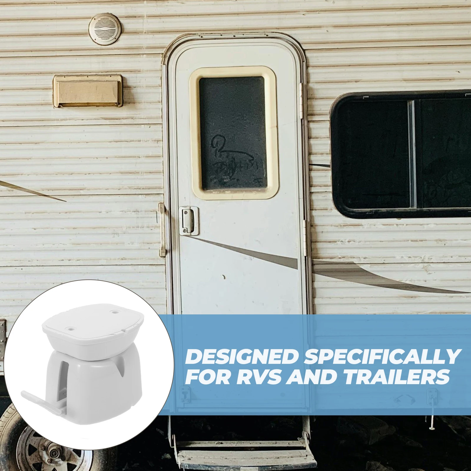 

2pcs Rv Holder Replacement Entry Door Catch Trailer Door Hold Hook Camper Accessories Fixed Plastic Latch Durable Secure Lock