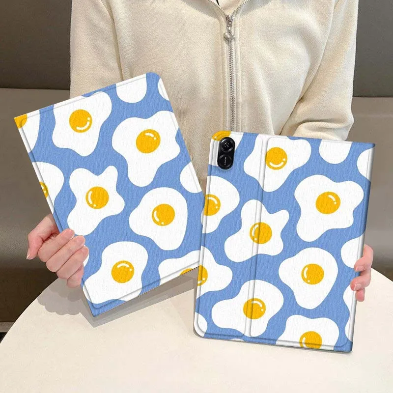 

Color Fried Egg Pattern Case For Honor Magic Pad 6 7 X8 V6 V7 Pro V8 X9 8 V8 9 13 X8a 2 V9 GT X9a X9 GT2 13.3 Inch Tablet