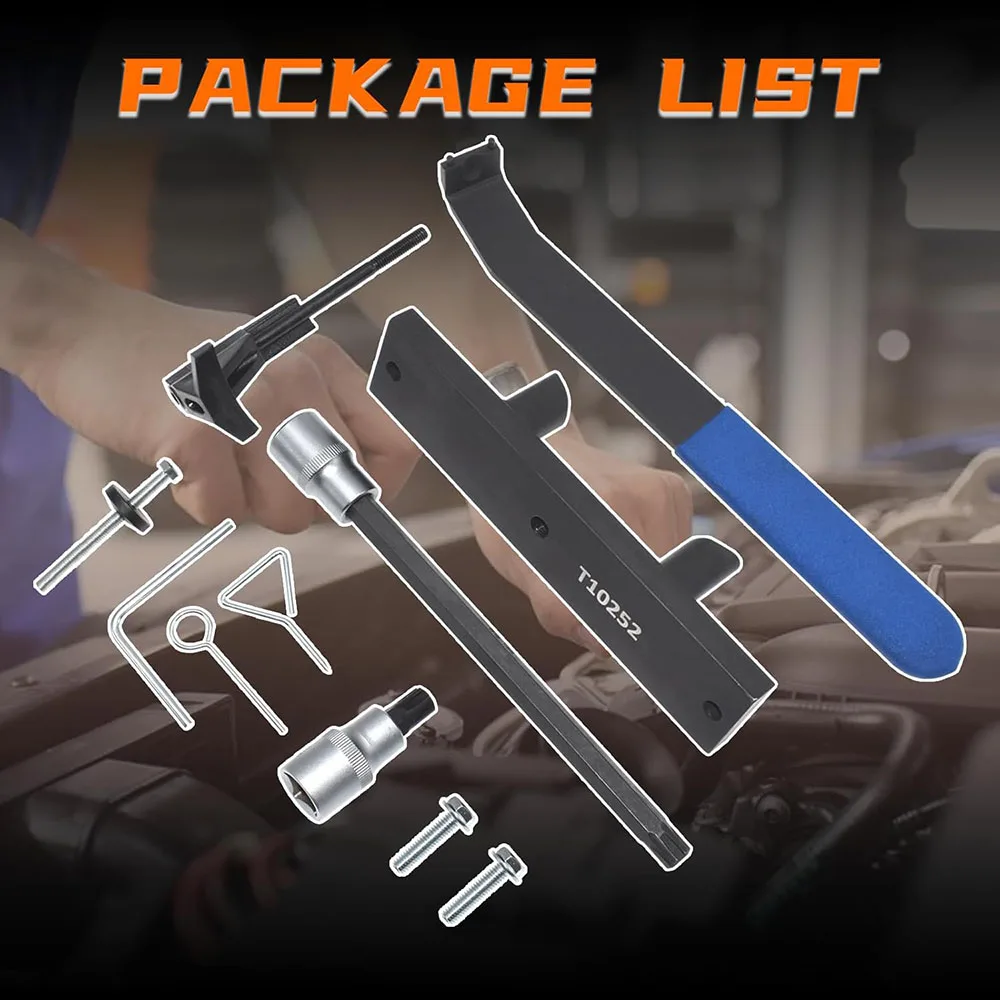 Camshaft Alignment Locking Timing Tool Kit for Audi VW 2.0 FSI/TFSi Petrol Engine T10252 T10115 T10020 with T52 T40080 Socket