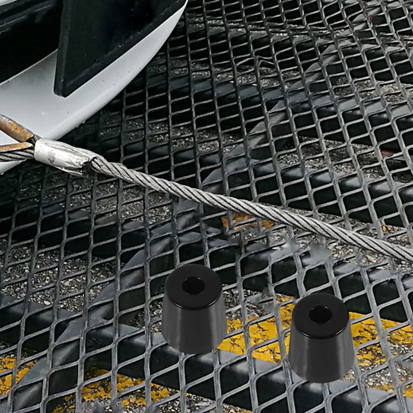 

4Pcs Trailer Door Bumper Durable PVC Cone Stopper for Truck Cargo Trailer Ramp Door Anti Dent Protection Rubber