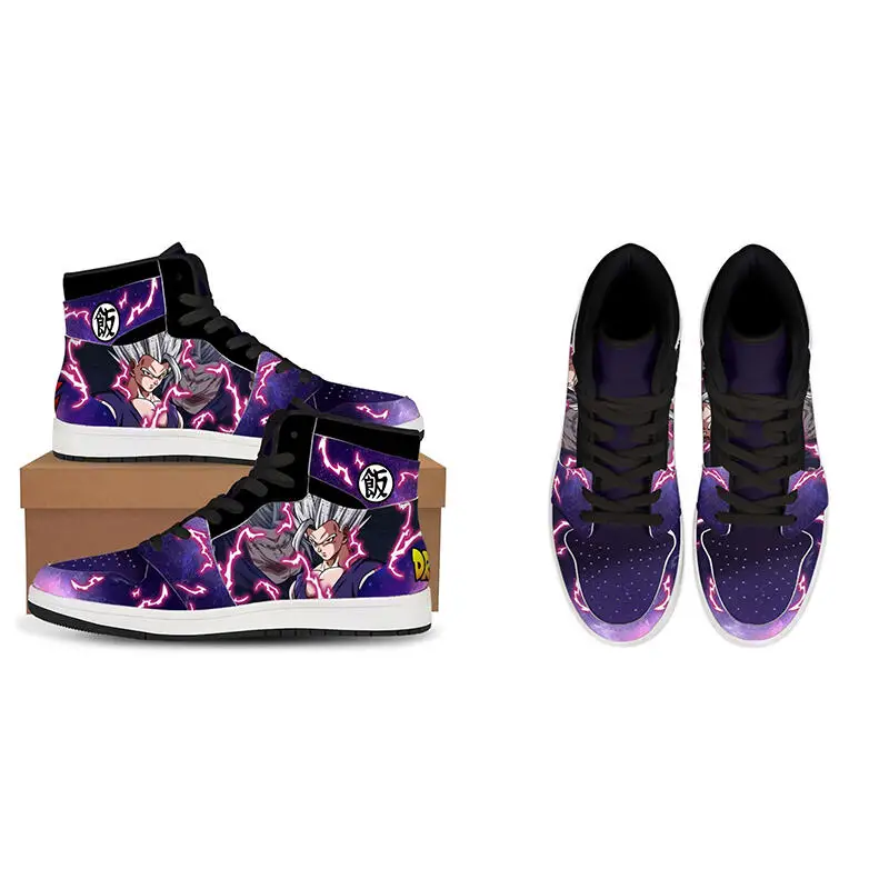 

Кроссовки Dragon Ball Anime High Top для мужчин и женщин, баскетбольные кроссовки Gogeta, парные кроссовки, настраиваемые, подарок на фестиваль