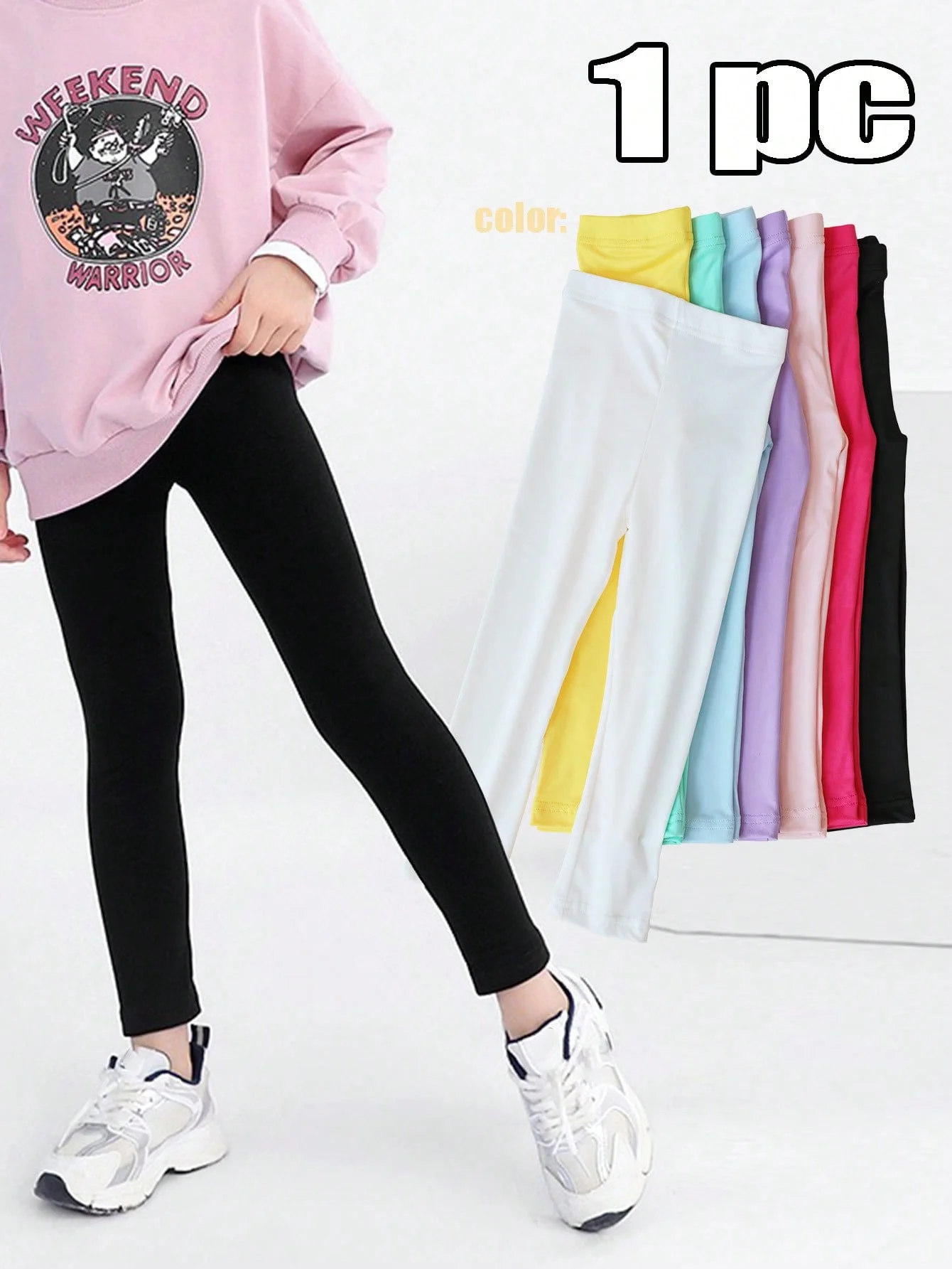 Dziewczęce spodnie, miękkie, elastyczne legginsy dziecięce, spodnie skinny dla dziewczynek w cukierkowych kolorach, spodnie w jednolitym kolorze dla dzieci w wieku 2-12 lat, do noszenia na co dzień.