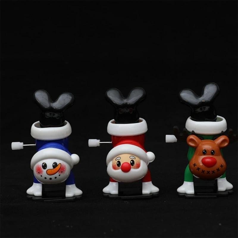 Cartoon Clockwork Toy Christmas Windup Santa Toy Kindergarten Children Favor