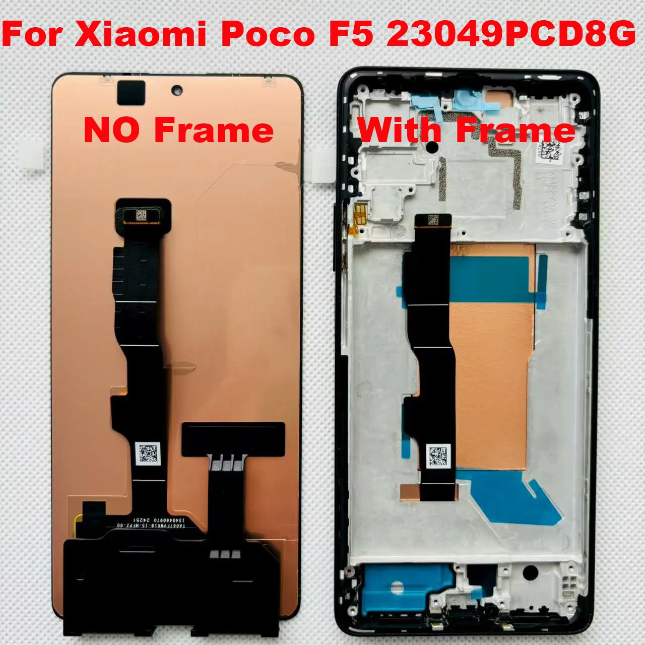 6.67 ''Originele AMOLED Voor Xiaomi Poco F5 LCD-scherm met Frame Touch Screen Digitizer Vergadering 23049PCD8G 23049PCD8I Display