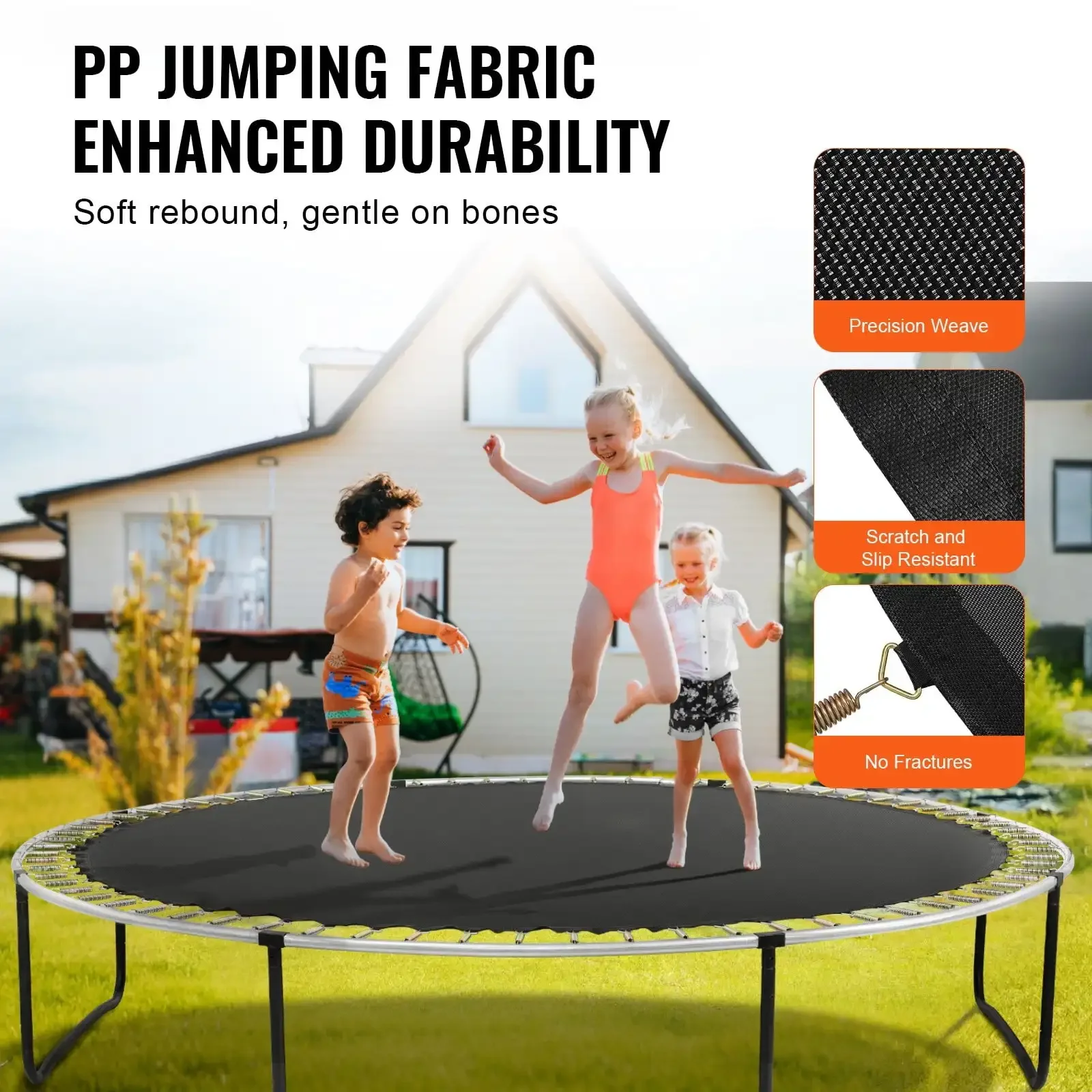 Replacement Trampoline Mat Fits 14ft Frame 72 V-Ring 6.5