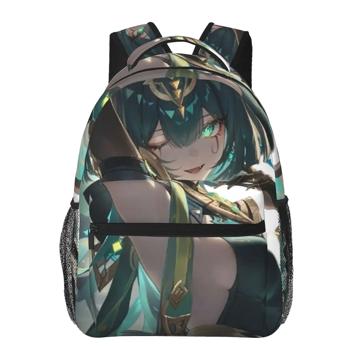 Genshin Impact Nefer Armpit Leak Backpacks Boys Girls Bookbag Children School Bags Cartoon Rucksack Shoulder Bag Large Capacity
