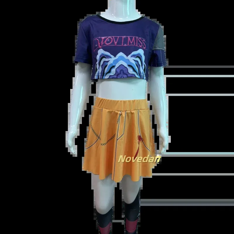 CyHuntrix Kpop K Pop cazadores de demonios Rumi Zoey Mira disfraz de Cosplay niños niñas Halloween escenario 3D impreso patrón ropa de juego de rol