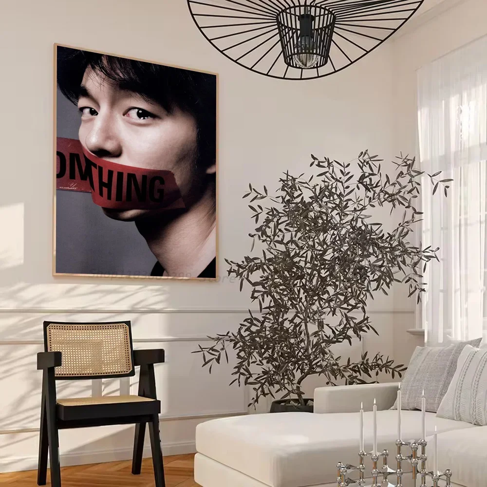 1pc Kpop Gong Yoo Poster Self-adhesive Art Waterproof Paper Sticker Coffee House Bar Room Wall Decor - view 5
