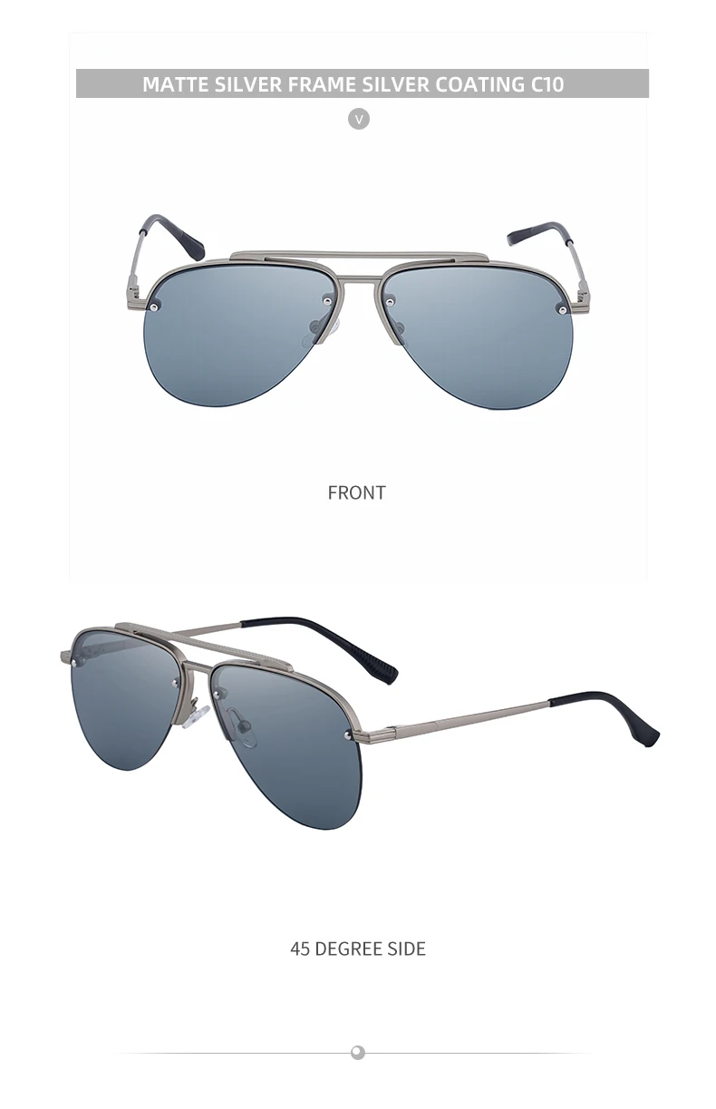 Steampunk Oval Pilot Sonnenbrille Männer 2025, Luxus Marke Vintage Doppel Strahl Sonnenbrille Für Männliche Trendy Punk Metall Rahmen Brillen – Detail 23